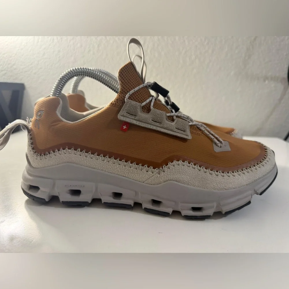 On cloudsway Stylish Women's Athletic Shoes in Tan and Gray - Picture 1 of 7